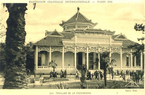 Tòa nhà chính ở khu triển lãm, một góc của Việt Nam ở triển lãm thuộc địa 1931.
