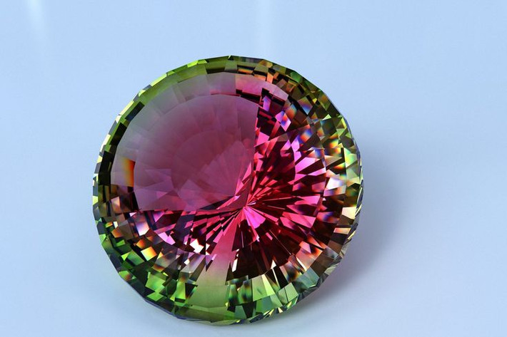 7. Tourmaline dưa hấu là một trong những loại đá quý được săn đón nhất. Do sự hiếm có và vẻ đẹp độc đáo, Tourmaline dưa hấu có giá trị cao trên thị trường đá quý, đặc biệt là những viên có màu sắc rõ ràng và sắc nét. Ảnh: Pinterest.