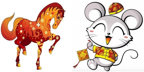 Người tuổi Tý và tuổi Ngọ: Nằm trong số mười hai con giáp xung khắc, ngũ hành xung đột. Số phận của hai con giáp này đầy rẫy những mâu thuẫn. Những người sinh năm Tý thông minh và thận trọng, trong khi những người sinh năm Ngọ lại táo bạo và vô đạo đức.