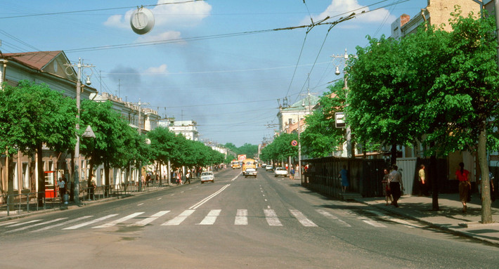 Đường phố ở trung tâm Vladimir.