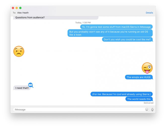 Duy chỉ có một điểm Mac làm tốt hơn Windows là khả năng đồng bộ với điện thoại iPhone khi đem cả hai ứng dụng giao tiếp của hãng là iMessages và FaceTime lên MacOS Sierra.