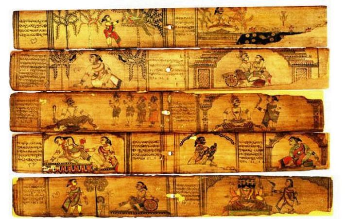1. Một trong những văn bản cổ xưa nhất thế giới. Rig Veda được cho là đã xuất hiện từ khoảng năm 1.500-1.200 TCN, khiến nó trở thành một trong những văn bản cổ xưa nhất còn tồn tại trên thế giới. Ảnh: Pinterest.