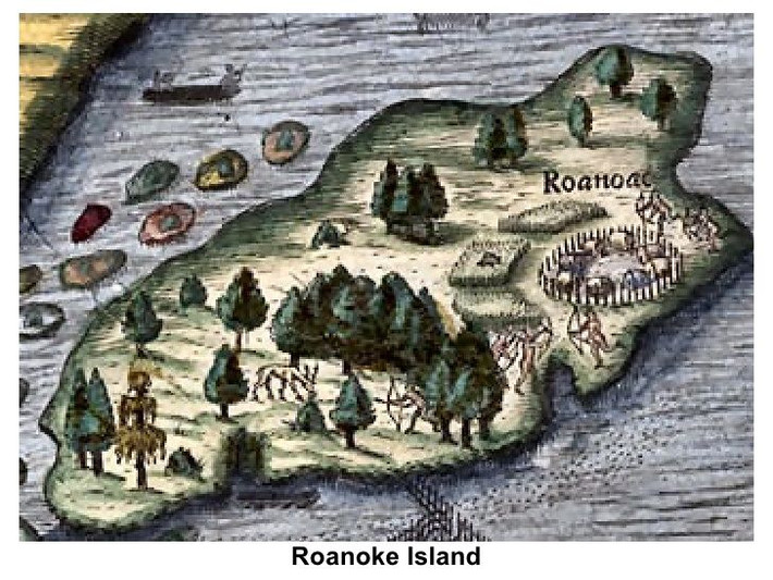 1. Roanoke là thuộc địa Anh đầu tiên ở Tân Thế Giới. Thuộc địa Roanoke được thành lập trên đảo Roanoke (Bắc Carolina ngày nay) năm 1587 dưới sự lãnh đạo của John White, với hy vọng trở thành khu định cư lâu dài đầu tiên của người Anh tại Bắc Mỹ. Ảnh: Pinterest.