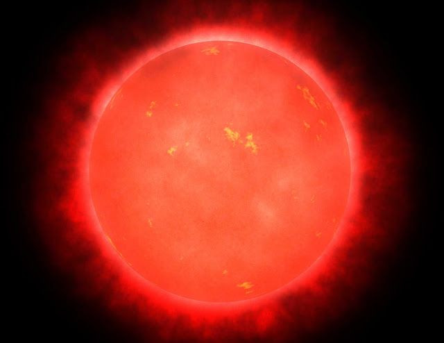 2. Là sao lùn đỏ. Proxima Centauri thuộc loại sao lùn đỏ, nhỏ và mờ nhạt hơn nhiều so với Mặt Trời, nhưng có tuổi thọ lâu dài hơn. Ảnh: Pinterest.