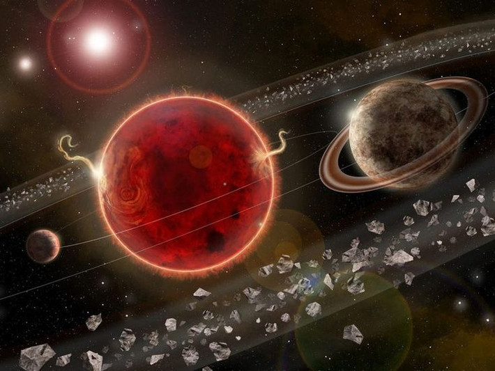 6. Proxima Centauri có các cơn bão sao dữ dội. Là một sao lùn đỏ, Proxima Centauri thường xuyên phát ra những vụ bùng phát mạnh mẽ, có thể ảnh hưởng đến khả năng tồn tại sự sống trên các hành tinh quay quanh nó. Ảnh: Pinterest.