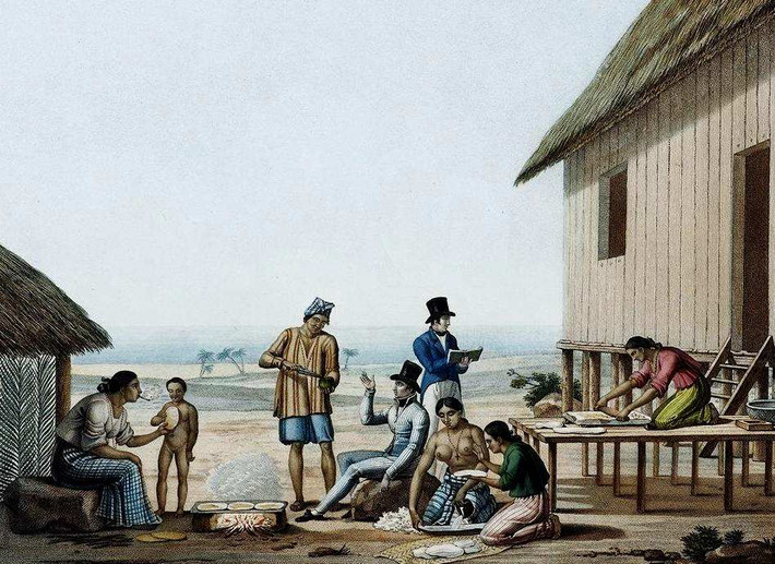 Năm 1565, tướng Miguel López de Legazpi nhân danh vua Tây Ban Nha đã đến Guam và tuyên bố chủ quyền. Người Tây Ban Nha đặt nền cai trị thuộc địa Guam từ năm 1668 khi linh mục San Vitores sang Guam phổ biến đạo Công giáo. Ảnh: Historic Clothing.