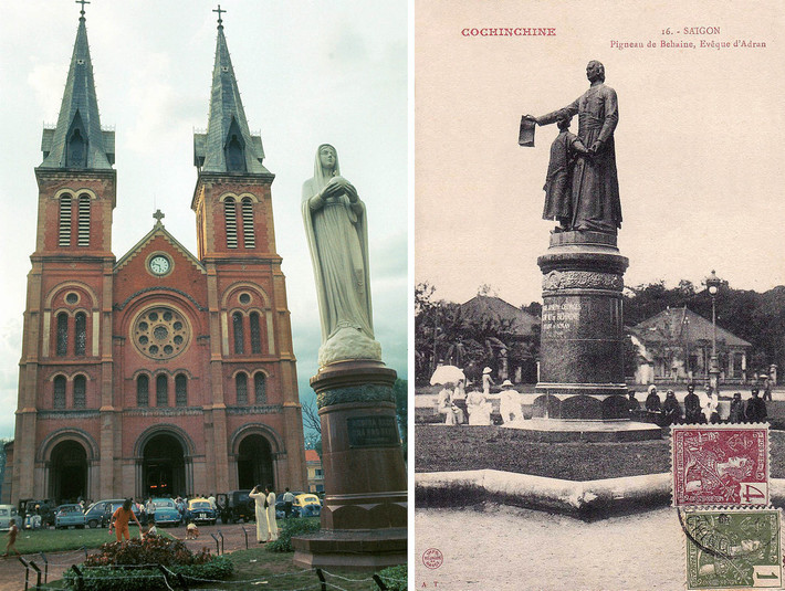 Vào năm 1959, tượng Đức Bà Hòa Bình được dựng trên vị trí tượng cũ và vẫn đứng đó cho đến ngày nay. Ảnh tư liệu.