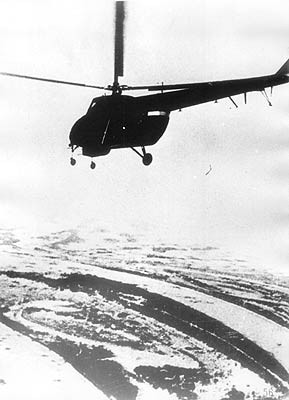 25/1/1969, trực thăng Liên Xô tuần tra trên khu vực đảo Damanski.