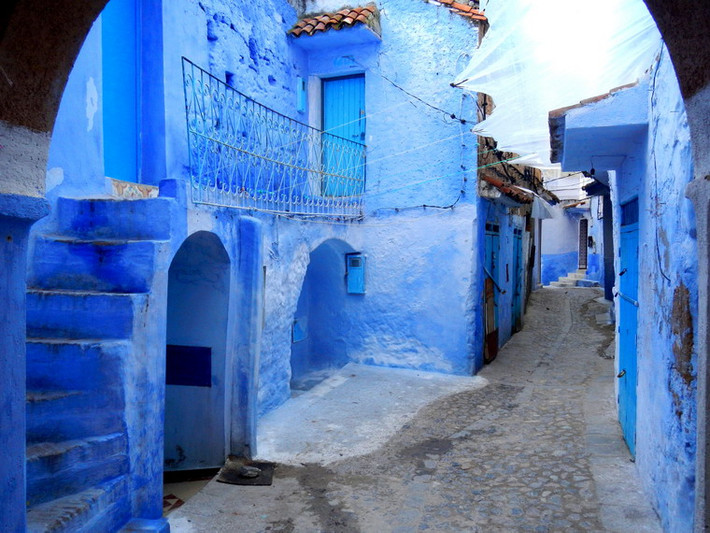 Giờ đây, có thể bắt gặp màu xanh tràn ngập mọi ngõ ngách của Chefchaouen.
