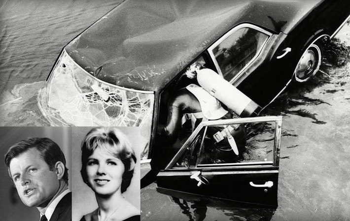 Ngày 18/7/1969, sau buổi tiệc tại nhà bạn, khi đi ngang qua một chiếc cầu, người con trai út là thượng nghị sĩ Edward “Ted” Kennedy đã lao xe xuống sông. Edward bơi vào bờ, bỏ mặc người ngồi cùng xe là Mary Jo Kopechne chết đuối. Ông may mắn không bị thương tích, nhưng sự nghiệp chính trị đang lên tiêu tan cùng vụ việc.