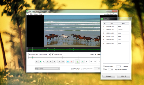 4. Free Video Editor. Free Video Editor là phần mềm chỉnh sửa video miễn phí cho phép loại bỏ các phần không mong muốn từ những đoạn video có sẵn nhưng vẫn giữ nguyên chất lượng video gốc. Phần mềm này có thể thay thế cho các công cụ biên tập video chuyên nghiệp hiện nay như Sony Vegas, Corel VideoStudio hay Pinnacle Studio.