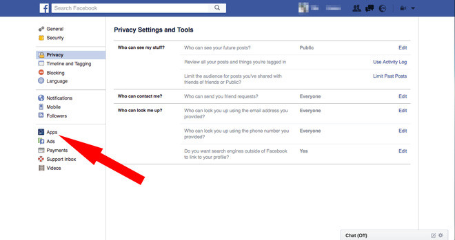 9. Chọn phần Apps - "Ứng dụng" trong mục Settings