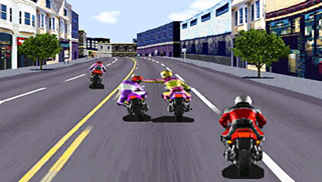 Roadrash: trò chơi đua xe bạo lực rất nổi tiếng trên Windows 95, 98 đến từ hãng Electronics Arts được giới thiệu lần đầu vào năm 1991. Đây là tựa game gây say mê cho những game thủ thơì kỳ đầu của máy tính ở Việt Nam, và là game có đồ hoạ thuộc hàng top ở thời điểm đó. Roadrash phát hành phiên bản cuối cùng mang tên Jailbreak vào năm 2000.