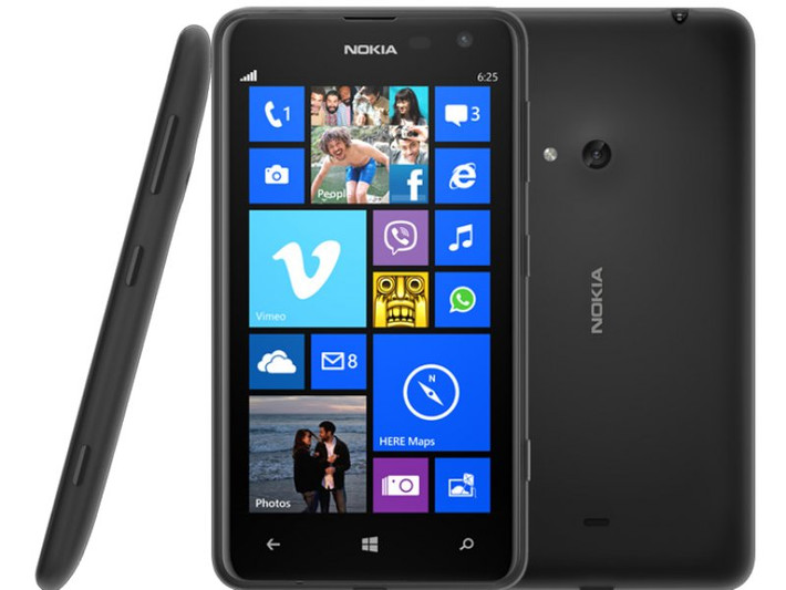 6. Nokia Lumia 625 (4,3%).