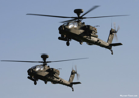 Trực thăng AH-64E Apache được quân đội Mỹ biên chế hoạt động từ năm 1986. (Ảnh: military-today)