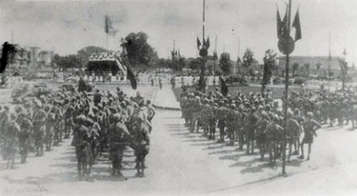 Toàn cảnh lễ đài nơi Chủ tịch Hồ Chí Minh đọc Tuyên ngôn.