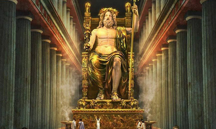 Nằm ở thành phố Olympia của Hy Lạp cổ đại, bức tượng thần Zeus ở Olympia được coi là tác phẩm điêu khắc hoàn mỹ nhất, đồng thời là một trong 7 kỳ quan của thế giới cổ đại.