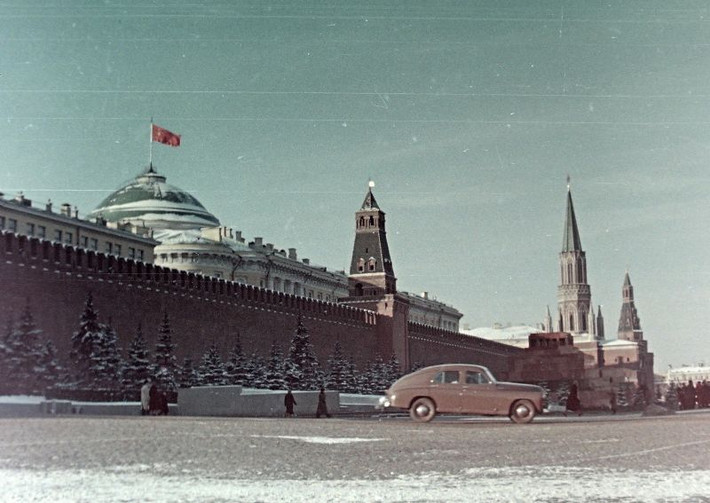 Quảng trường Đỏ ở Moscow, Liên Xô năm 1958.