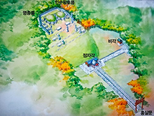 Tất cả các lăng mộ này có một kiến trúc khá đồng nhất, được chia thành 3 khu vực chính là khu vực gò đất chôn cất ở phía trên, một nhà bia hình chữ T ở giữa và khu vực cổng ở phía dưới.