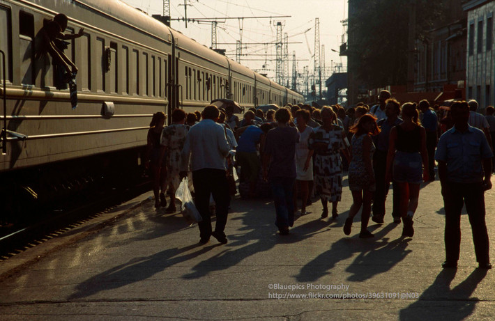 Trên sân ga Nizhny Novgorod, thành phố lớn thứ tư của Nga.
