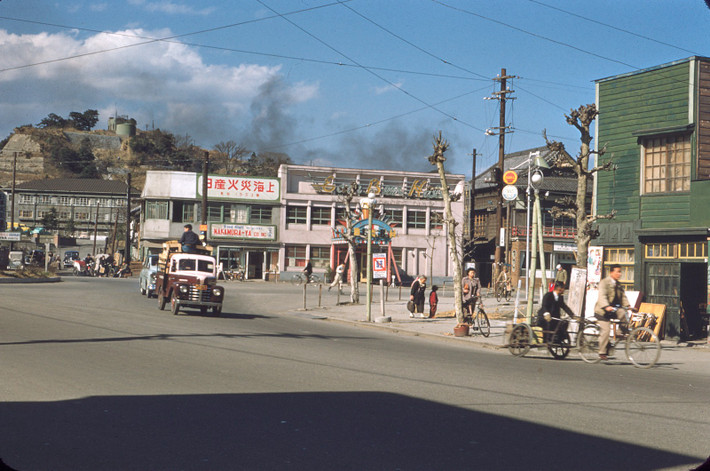 Đường phố ở thành phố Sasebo, tỉnh Nagasaki.
