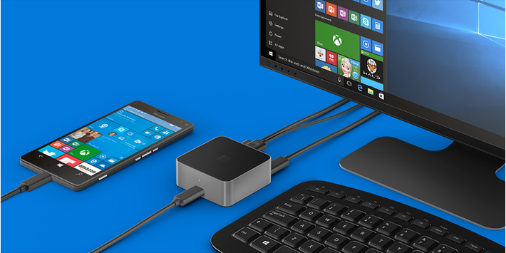 Display Dock: nỗ lực mới biến điện thoại thành máy tính. Mong muốn chuyển smartphone thành máy tính để bàn không phải là mới nhưng với Display Dock, các điện thoại mới của Microsoft có thể tiến tới gần hơn mục tiêu đó. Thiết bị này kết nối với các điện thoại Lumia mới thông qua cáp USB Type-C, cung cấp các cổng HDMI, DisplayPort và 3 cổng USB tiêu chuẩn. Trên màn hình lớn, trải nghiệm tạo ra trông như trên máy tính để bàn và các ứng dụng Windows 10 bởi vì Windows 10 hỗ trợ các ứng dụng thống nhất.