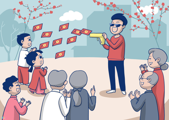 Tết là chi tiêu “tất tay” mà không thấy buồn: Người trẻ mới đi làm, tiền lương còn eo hẹp nên luôn tính toán rất kỹ mỗi khi chi tiền cho bất kỳ việc gì. Vậy nhưng vào dịp Tết, bạn trở nên hào phóng như một đại gia, lì xì “tất tay” cho người thân và bạn bè, mang lại niềm vui của sự sẻ chia cho bản thân và mọi người xung quanh.