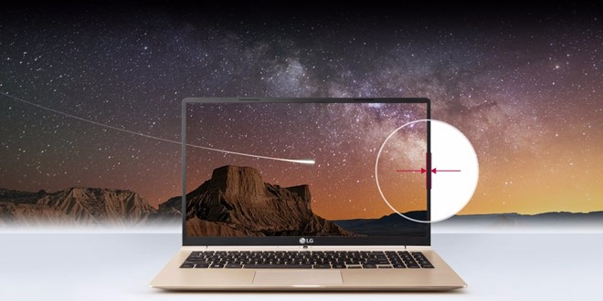 LG Gram: Sử dụng viền siêu mỏng cùng nhôm kim loại đã giúp LG thanh thoát hơn, mỏng hơn và nhẹ hơn (chỉ bằng một chiếc máy tính bảng). Nhiều ý kiến cho rằng Gram trông giống MacBook Air, nhưng thực tế model này có phần nhỉnh hơn sản phẩm của Apple về thiết kế khi mang đến phần màn hình viền siêu mỏng.