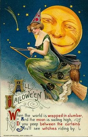 Đôi khi các mụ phù thủy Halloween cũng được tạo hình đẹp như những nàng tiên. Ảnh: Vintage Everyday.
