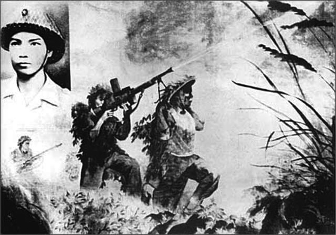 Chiến dịch Điện Biên Phủ 1954 đã sản sinh ra những hình tượng anh hùng bất diệt thể hiện ý chí chiến đấu của người Việt trong công cuộc chống ngoại xâm. Đó là anh hùng Bế Văn Đàn lấy vai làm giá súng, anh hùng Tô Vĩnh Diện dùng thân chèn pháo, anh hùng Phan Đình Giót lấy thân mình lấp lỗ châu mai, anh hùng Trần Can hiên ngang dẫn đầu tiểu đội vượt qua lô cốt tiền duyên để xông vào sở chỉ huy, rồi cắm cờ lên lô cốt Him Lam…
