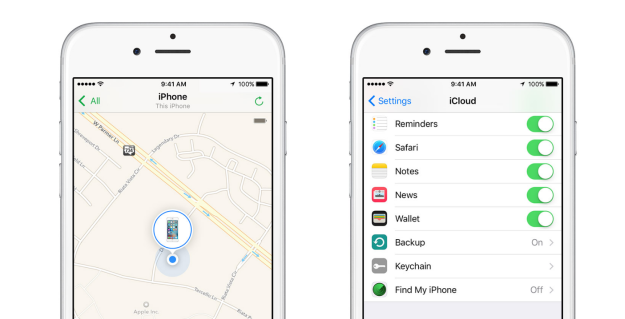 Mất điện thoại:Nếu không sử dụng Find My iPhone, người dùng có thể bảo vệ các tài khoản cá nhân như Apple ID, Facebook,..bằng việc thay đổi mật khẩu trên web qua các thiết bị khác. Nếu Find My iPhone được bật, người dùng có thể đăng nhập vào icloud.com/find và tìm thiết bị, bật chế độ Lost mode để khóa iPhone từ xa, đặt mật khẩu cho thiết bị hoặc kích hoạt chuông của iPhone nếu thiết bị ở gần. Nếu chọn xóa thiết bị, người dùng sẽ không thể theo dõi vị trí iPhone, cũng như mọi thông tin trên iPhone sẽ bị mất và người khác có thể sử dụng.