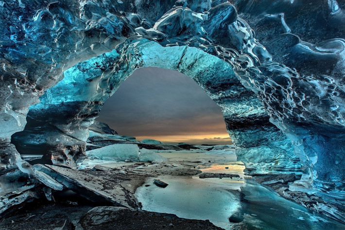 Hang băng Skaftafell ở Vườn quốc gia Vatnajökull của Iceland được coi là một trong những kho báu vô giá mà thiên nhiên đã ban tặng cho con người. Ảnh: Christian Klepp.