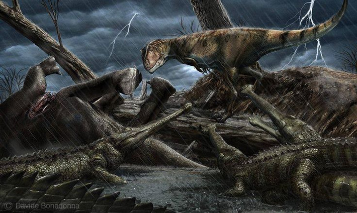 Hình ảnh phục dựng loài cá sấu Elosuchus. Ảnh: Pinterest.