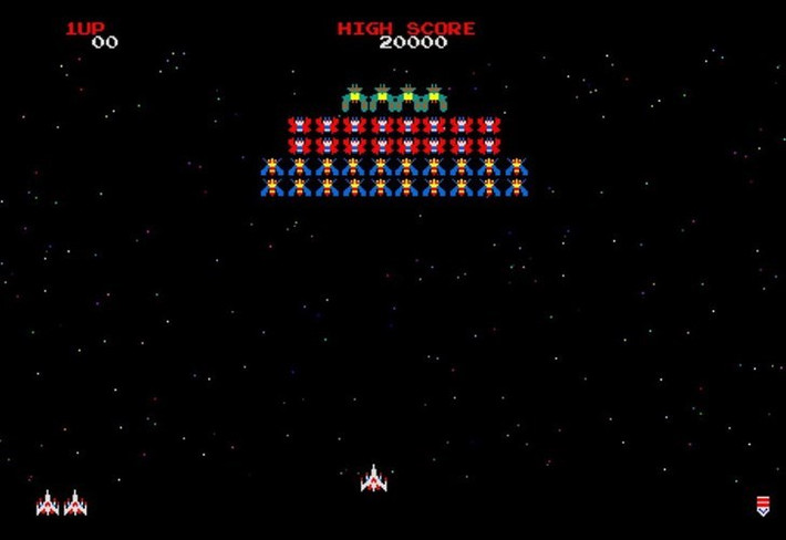 "Galaga", được biết đến ở Việt Nam với tên "Bắn ruồi", là trò chơi được hãng Bandai phát hành năm 1988. Người chơi sẽ điều khiển một con tàu vũ trị để tiêu diệt lũ "ruồi" - thực ra là các quái vật côn trùng khổng lồ đến từ hành tinh khác - để bảo vệ Trái đất.
