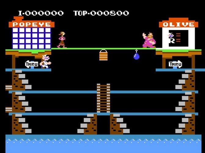 "Popeye" là trò chơi do Nintendo phát hành năm 1986, lấy cảm hứng từ cuộc tình tay ba của thủy thủ Popeye, làng Olive và anh chàng phá đám Bluto trong loạt phim hoạt hình nổi tiếng Popeye.