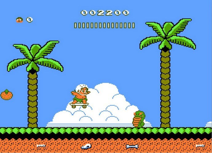 Có kiểu chơi tương tự Super Marios Bros, "Hudson's Adventure Island" là một trò chơi đầy cuốn hút được hãng Hudson Soft phát hành năm 1988.