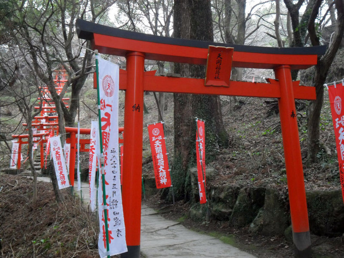 Xưa kia, cổng Torii thường được dựng từ gỗ hay đá. Nhưng từ thời hiện đại vật liệu xây cổng đã trở nên đa dạng hơn. Ngày nay, không hiếm cổng Torii được xây bằng bê tông cốt thép hoặc thép hộp.