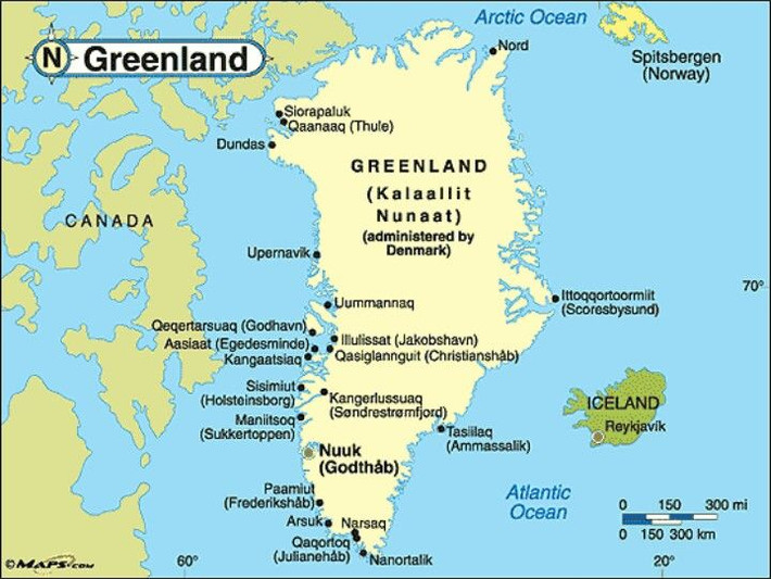 1. Hòn đảo lớn nhất thế giới. Greenland là hòn đảo lớn nhất thế giới với diện tích khoảng 2.166.086 km². Gần 80% diện tích của nó được bao phủ bởi băng. Ảnh: Pinterest.