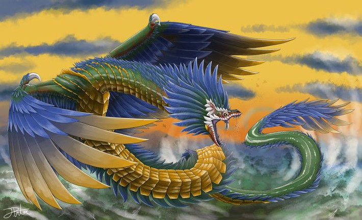 4. Quetzalcoatl và cây cỏ. Quetzalcoatl cũng là thần của nông nghiệp, đặc biệt là cây ngô, một nguồn lương thực chính của người Aztec. Ngài được tôn vinh vì đã mang lại mùa màng thịnh vượng và sự phát triển cho dân tộc. Ảnh: Pinterest.