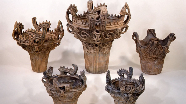 1. Thời kỳ Jomon kéo dài hàng nghìn năm. Nền văn minh Jomon tồn tại từ khoảng 14.000 năm đến 300 năm trước Công nguyên, kéo dài từ kỷ nguyên đồ đá cũ đến kỷ nguyên đồ đá mới. Ảnh: Pinterest.