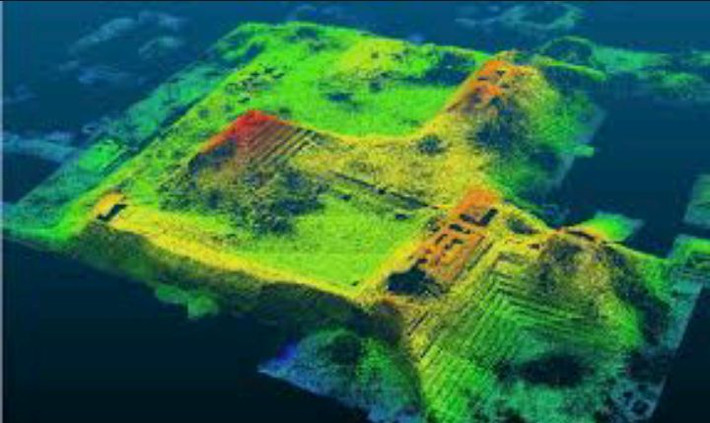 6. Phát hiện bí mật khảo cổ học. LiDAR đã giúp phát hiện nhiều công trình khảo cổ ẩn dưới rừng rậm, chẳng hạn như các thành phố Maya ở Trung Mỹ. Ảnh: Pinterest.