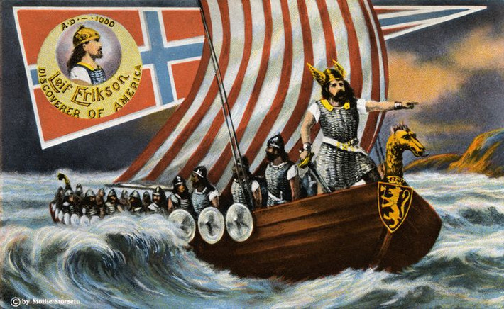 10. Tác phẩm ghi lại hành trình. Hai tác phẩm sử thi Iceland cổ, Saga of the Greenlanders và Saga of Erik the Red, kể lại câu chuyện về các chuyến đi của người Viking tới Vinland. Ảnh: Pinterest.