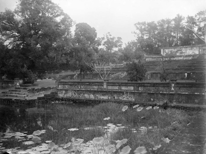 Hồ sen phía trước lăng Gia Long.