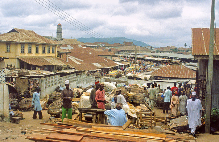 Khu chợ ở Ondo.