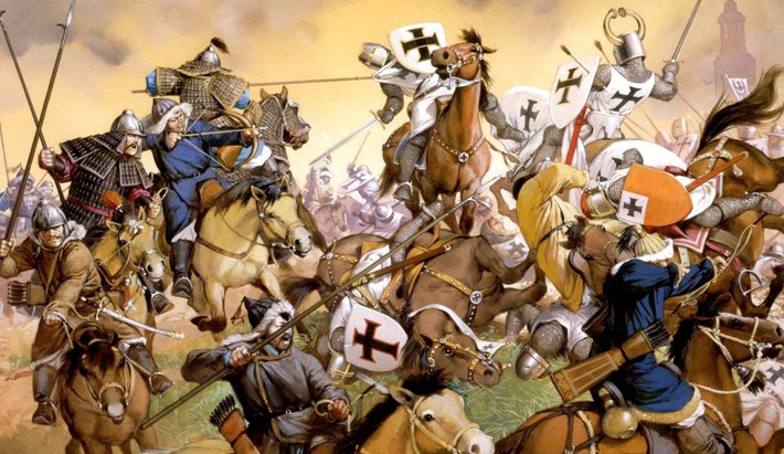 5. Chiến dịch tại Đông Âu (1241-1242). Mặc dù thắng lớn tại trận Mohi và chiếm một lãnh thổ rộng lớn ở Hungary, quân Mông Cổ đã gặp nhiều khó khăn và tổn thất khi đối phương sử dụng chiến thuật du kích liên tục kháng cự, quấy rối. Ảnh: Pinterest.