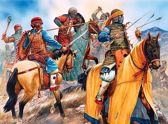 4. Chiến dịch ở Ai Cập (1260). Trong trận Ain Jalut, Quân Mông Cổ dưới sự lãnh đạo của Kitbuqa đối đầu với quân đội Mamluk của Ai Cập và bại trận. Đây là lần đầu tiên quân Mông Cổ phải chịu thất bại nghiêm trọng trong một cuộc chiến kiểu dàn trận trên đất liền. Ảnh: Pinterest.