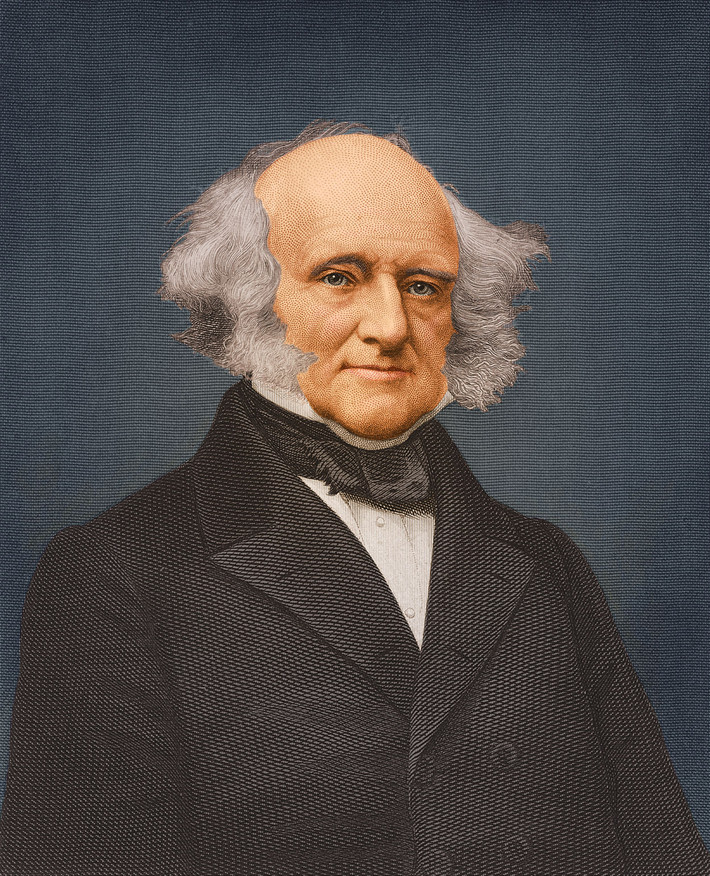 Di sản: Van Buren là một trong những người đầu tiên xây dựng nền chính trị theo đảng phái ở Mỹ. Tuy nhiên, nhiệm kỳ của ông bị ảnh hưởng bởi cuộc khủng hoảng tài chính "Panic of 1837," khiến nền kinh tế gặp khó khăn và làm giảm uy tín của ông. Ảnh: Pinterest.