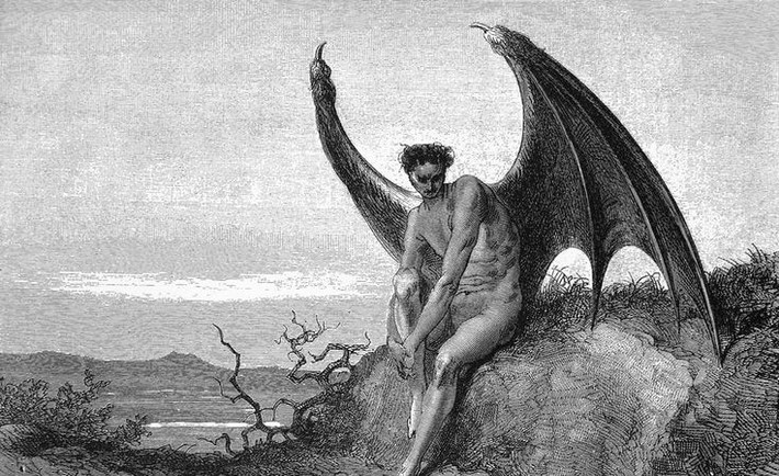 4. Satan như một biểu tượng của sự nổi loạn và tự do. Vào thời kỳ Phục Hưng và Khai Sáng, Satan dần được tái hiện không chỉ là biểu tượng của cái ác mà còn là hình mẫu của sự tự do, phản kháng và quyền cá nhân. Ảnh: Pinterest.