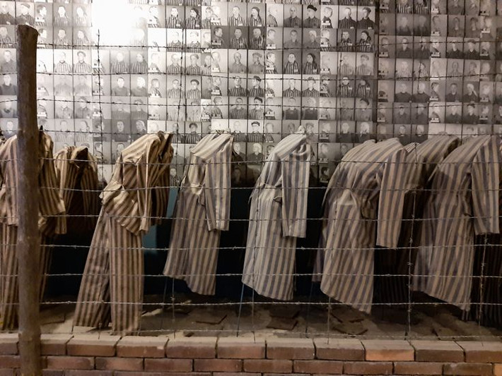 3. Các trại tử thần. Đức Quốc xã đã xây dựng các trại tử thần (Holocaust) như Auschwitz-Birkenau, Treblinka, và Sobibor, nơi hàng triệu người bị giết bằng cách sử dụng khí độc Zyklon B, bắn, hoặc chết vì đói và lao động cưỡng bức. Ảnh: Pinterest.
