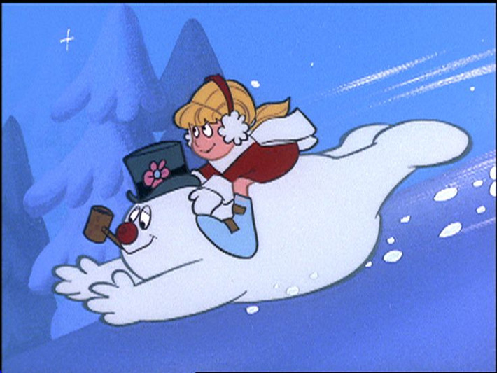 “Frosty the Snowman”: Người tuyết nổi tiếng nhất trong văn hóa đương đại là Frosty, nhân vật trong bài hát Giáng sinh năm 1950 và loạt phim hoạt hình cùng tên. Ảnh: Pinterest.